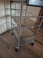 Keuken trolley rvs, Huis en Inrichting, Ophalen, Minder dan 50 cm, Zo goed als nieuw, Minder dan 100 cm