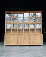 Gigantische hoge antieke laboratoriumkast | Teakhout #2268, Huis en Inrichting, Niet ingevuld, 200 cm of meer, Niet ingevuld, Ophalen of Verzenden