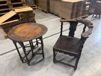 Antieke set tafel en stoel, Antiek en Kunst, Antiek | Meubels | Stoelen en Banken, Ophalen