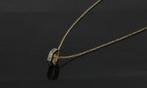 Nieuwe 14k gouden anker ketting design hanger zirkonia dames, Voordeelsieraden, Nieuw, Ophalen of Verzenden, Met edelsteen