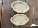 2 x vintage schalen. Mosa Maastricht plateel. Geel met goud., Antiek en Kunst, Ophalen