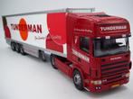 Corgi - Scania 124 miniatuur '' Tunderman Europoort '' 1:50, Hobby en Vrije tijd, Modelauto's | 1:50, Ophalen of Verzenden, Zo goed als nieuw