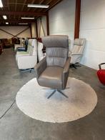 Taupe leren design relax fauteuil sta op stoel Z.G.A.N., 2871SK, Mariansoliak8@gmail.com, Ophalen of Verzenden, Zo goed als nieuw