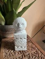 Totem ornament van steen - stoneman beeldje - wit, Ophalen of Verzenden