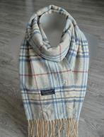 Burberry Sjaal met Blauwe Accent, 100% lamswol, Burberry, Ophalen of Verzenden, Zo goed als nieuw, Sjaal