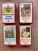 Vintage Jumbo Kwartetspellen - Steden, Sprookjes, Bloemen, Drie of vier spelers, Ophalen of Verzenden, Gebruikt