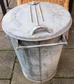 ZINKEN VUILNISBAK / PRULLENBAK UIT WAALWIJK, Gebruikt, 40 liter of meer, Ophalen of Verzenden, Metaal