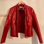 Rode lederen damesjas blazer, Gina Mariolano, Maat 42/44 (L), Ophalen of Verzenden, Zo goed als nieuw