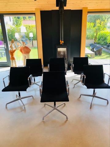 Herman Miller Eames 6 st vintage vroege versie alu  setprijs beschikbaar voor biedingen