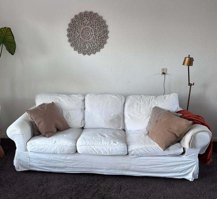 IKEA Ektorp 3-zitsbank met extra hoezen, Huis en Inrichting, Banken | Sofa's en Chaises Longues, Gebruikt, Driepersoons, 200 tot 250 cm