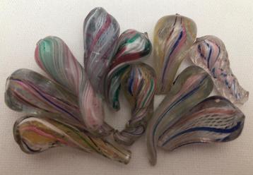 10 zeldzame Duitse Glas Swirl knikkers/staafjes - eind 1800 beschikbaar voor biedingen