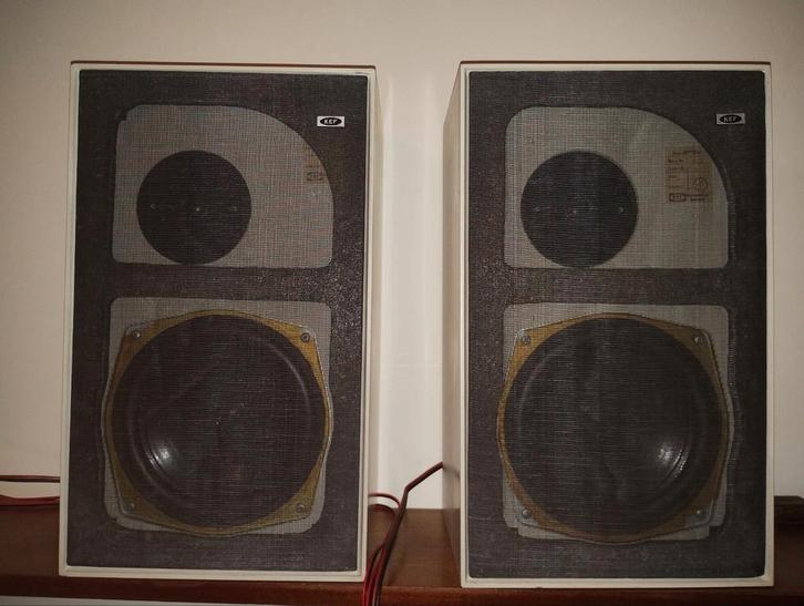Kef Chorale SP 1016 vintage luidsprekers, Audio, Tv en Foto, Luidsprekers, Gebruikt, Front, Rear of Stereo speakers, Minder dan 60 watt