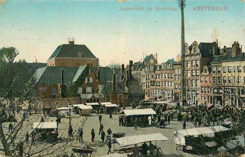 (304-201-001) Amsterdam Amstelveld op Marktdag, Verzamelen, Ansichtkaarten | Nederland, Noord-Holland, Verzenden