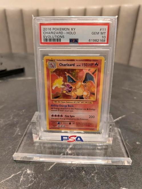 2016 Charizard #11 holo evolutions PSA 10, Hobby en Vrije tijd, Verzamelkaartspellen | Pokémon, Zo goed als nieuw, Losse kaart