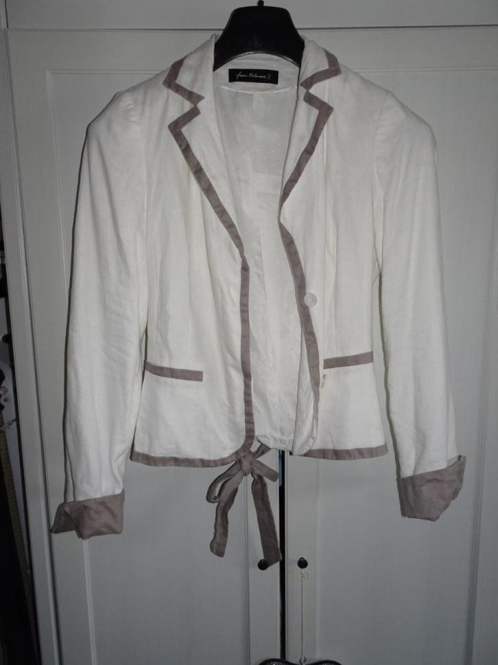 colbert jasje blazer Frans Molenaar for C&A wit linnen mt, Kleding | Dames, Jasjes, Kostuums en Pakken, Zo goed als nieuw, Jasje