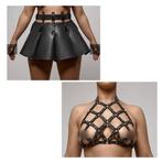 Rub2Play - rubberen rok en harnas - BITCH outfit, Ophalen of Verzenden, Zo goed als nieuw