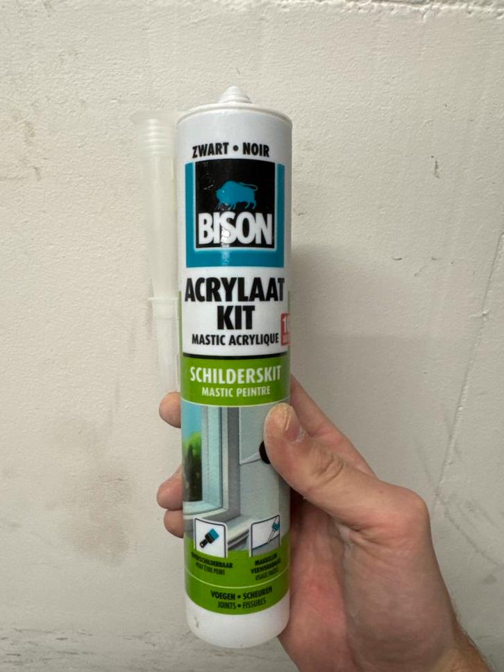 Bison Acrylaatkit Zwart - Nieuw! 8stuks, Doe-het-zelf en Verbouw, Verf, Beits en Lak, Nieuw, Minder dan 5 liter, Zwart, Ophalen