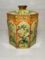 Bijzonder theeblik met chinoiserie patroon uniek, Verzamelen, Blikken, Ophalen of Verzenden, Zo goed als nieuw, Overige