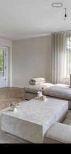 Salontafel Travertin Look - Goede Conditie, Huis en Inrichting, Tafels | Salontafels, Ophalen, Overige materialen, Gebruikt, 100 tot 150 cm