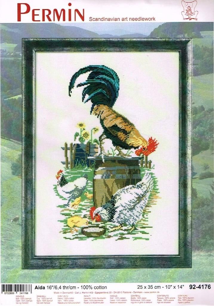 Cado  permin borduurpakket, kippenfamilie, Ophalen of Verzenden, Nieuw, Handborduren, Borduurpakket