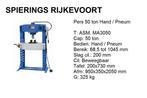 Pers 50 ton werkplaatspers garagepers werkstat presse, Ophalen of Verzenden, Nieuw