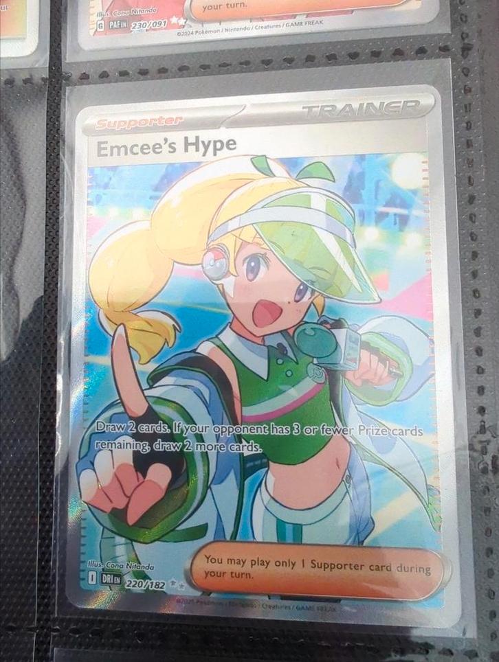 Emcee's hype FA, Hobby en Vrije tijd, Verzamelkaartspellen | Pokémon, Zo goed als nieuw, Losse kaart, Ophalen of Verzenden