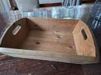Stoer houten dienblad, Ophalen, Zo goed als nieuw, Rechthoekig, Hout