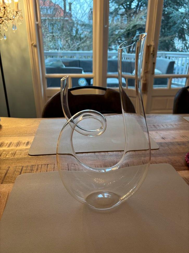 Unieke Glazen Wijn Decanteerkaraf, Huis en Inrichting, Woonaccessoires | Vazen, Zo goed als nieuw, Overige kleuren, Minder dan 50 cm