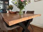 Bruine eettafel recht 200x100cm, Huis en Inrichting, Tafels | Eettafels, Ophalen, 100 tot 150 cm, 200 cm of meer, Teakhout