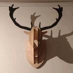 Houten Rendier Edelhert Wanddecoratie kerst, Ophalen of Verzenden, Zo goed als nieuw