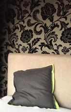 NIEUW Claudi wolvilt kussen: grijs met limegroene accentrand, Ophalen of Verzenden, Nieuw, Grijs, Vierkant