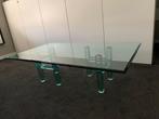 Glazen design tafel, Ophalen, Gebruikt, 100 tot 150 cm, Design