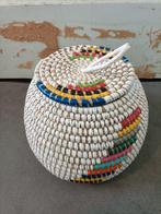 Mandje met deksel | Handgemaakt | Senegal, Mand, Rond, Nieuw, Ophalen of Verzenden