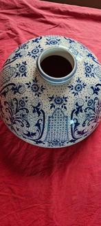 Delfts Blauwe lampenkap in steen, Huis en Inrichting, Lampen | Lampenkappen, Blauw, Rond, Ophalen of Verzenden, Zo goed als nieuw