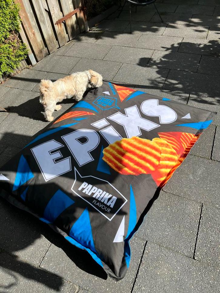Nieuw! Epixs Chips Zak Zitzak - Limited Edition, Huis en Inrichting, Zitzakken, Nieuw, Zitzak, Zwart, Ophalen