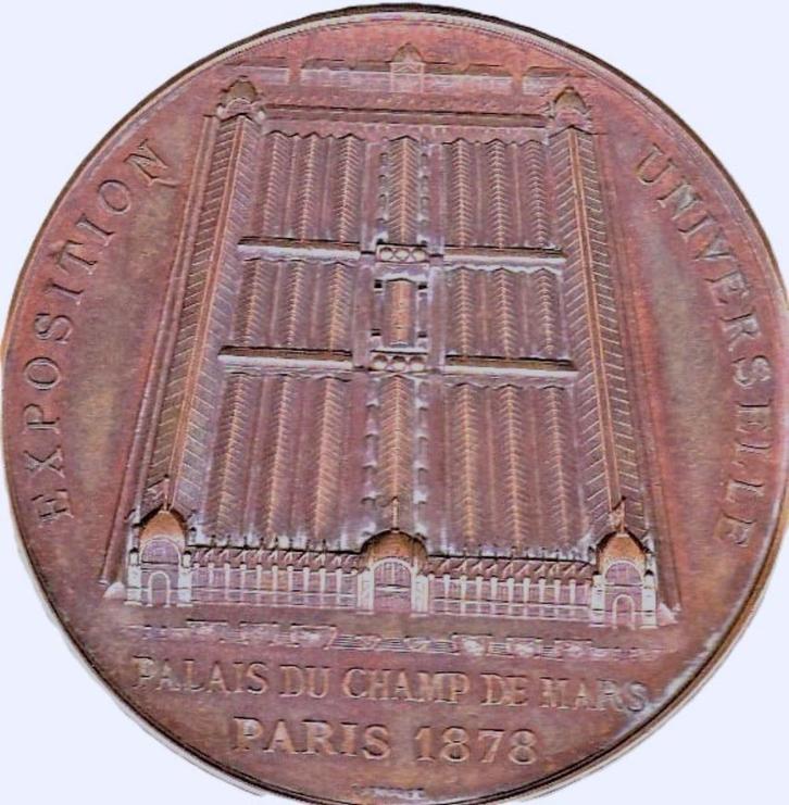 EXPOITION UNIVERSELLE PALAIS CHAMP DE MARS PARIS 1878, Postzegels en Munten, Penningen en Medailles, Overige materialen, Verzenden