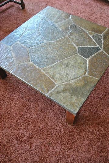 salontafel met natuursteen, zwevend blad, vintage beschikbaar voor biedingen