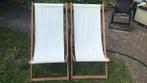 2 strandstoelen met hardhouten frame, Ophalen, Zo goed als nieuw, Hout