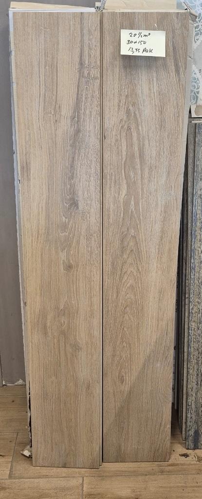 Restpartij keramische houtlooktegels 16m2 25x150cm € 350,00, Doe-het-zelf en Verbouw, Tegels, Nieuw, Vloertegels, Keramiek, 60 cm of meer