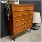 Deens Design Vintage ladekast Kast Hanbjerg Møbelfabrik, Huis en Inrichting, Ophalen, Gebruikt, 5 laden of meer, 100 tot 150 cm