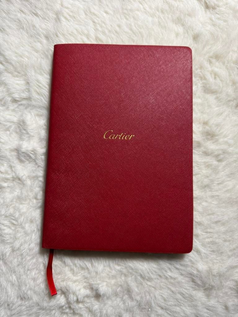 Cartier notitieboek – rood met gouden logo, Diversen, Ophalen of Verzenden, Nieuw