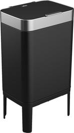 Loftey Sensor Prullenbak 60 L – Push/touch Afvalbak – Zwart/