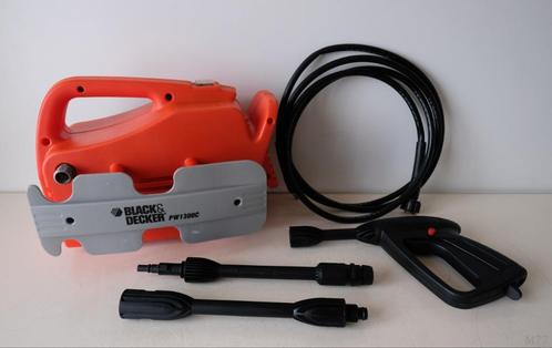 B&D PW1300C Compacte Hogedrukreiniger (110 Bar - 1300W), Tuin en Terras, Hogedrukreinigers, Zo goed als nieuw, Elektrisch, Met autostop en -start