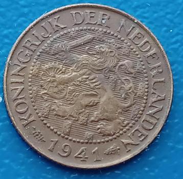 1 Cent 1941 - Wilhelmina    beschikbaar voor biedingen