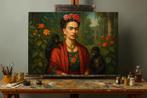 Frida Kahlo met apen in haar tuin - op aanvraag, painting, Ophalen of Verzenden
