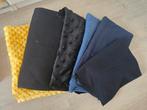 Stoffenpakket Zwart, Donkerblauw & Oker, Overige materialen, Overige kleuren, Nieuw, Ophalen of Verzenden