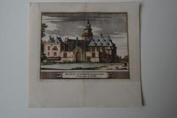 NIJENRODE BREUKELEN SCHIJNVOET GRAVURE 1711 Gekleurd Uit E22 beschikbaar voor biedingen