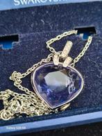 Swarovski ketting met lila hartje en Swarovski steentjes, Verzamelen, Swarovski, Ophalen of Verzenden, Zo goed als nieuw, Sieraad of Horloge