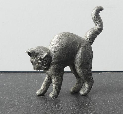 Franklin Mint Curio Cabinet Cats 1986 Colonial pewter beeld, Verzamelen, Beelden en Beeldjes, Zo goed als nieuw, Dier, Ophalen of Verzenden