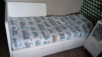 Bedbank met 2 lades, wit, 80x200 cm IKEA Flekke beschikbaar voor biedingen